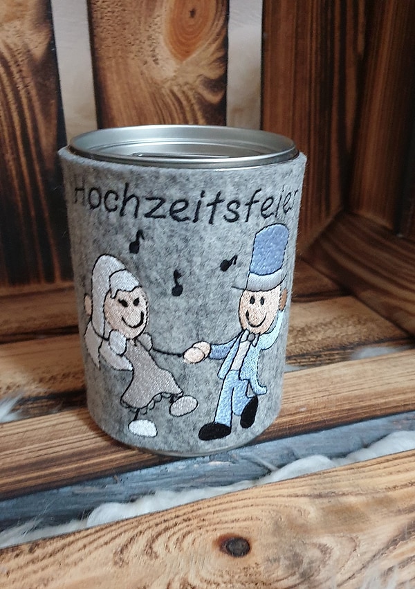 Spardose Brautpaar Hochzeit Feier Fete Hochzeitsfeier Wollfilz W142