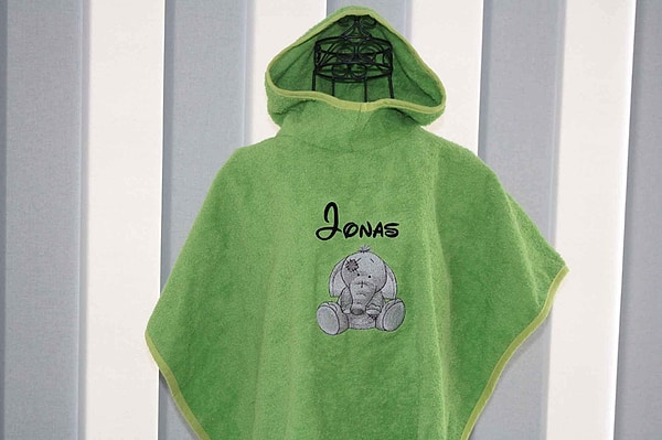 Badeponcho Poncho Elefant mit Wunschnamen 573