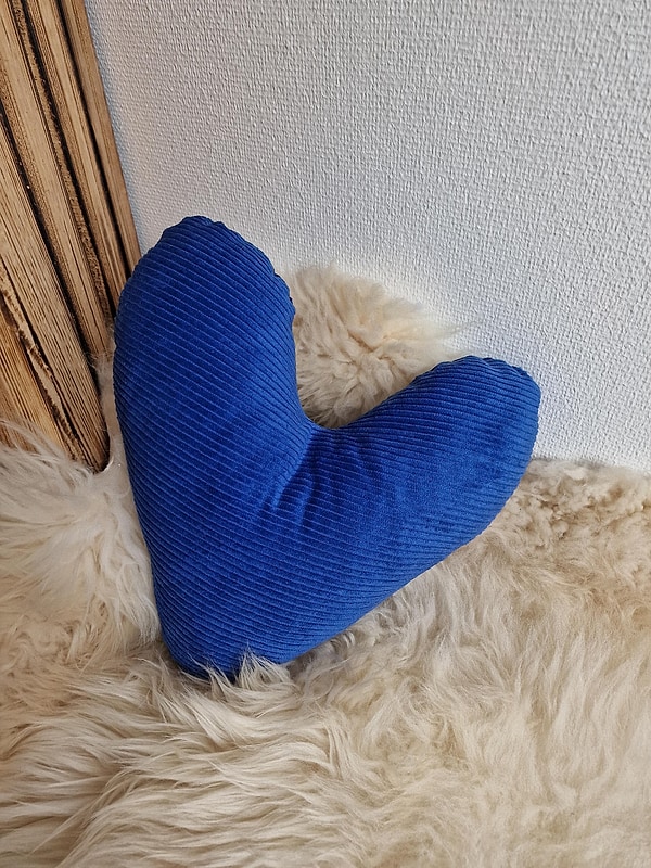 Herzkissen Mastektomie Kissen Brustherzkissen Lagerungskissen Cord Breitcord royalblau W1820