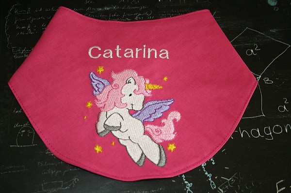 Halstuch Lätzchen Einhorn Sterne mit Namen W238