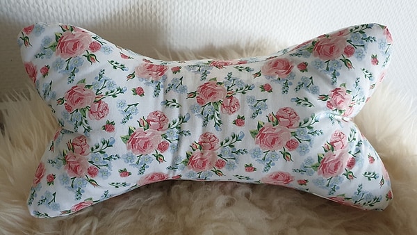 Leseknochen Nackenkissen Relaxkissen Rosen Blumen Blümchen weiß W1273