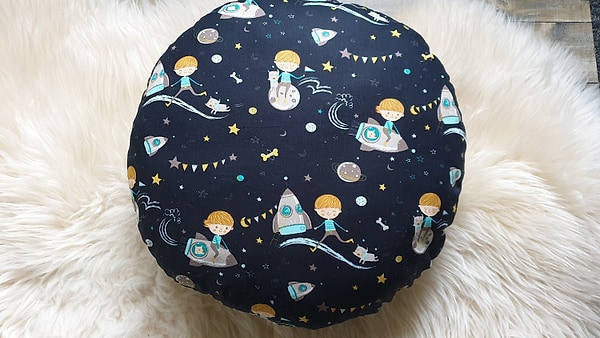 Bodenkissen Kindersitzkissen Sitzkissen Rakete Mond Sterne Weltraum W1204