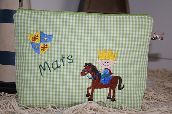 Windeltasche Kulturtasche König Prinz auf dem Pferd mit Namen W179