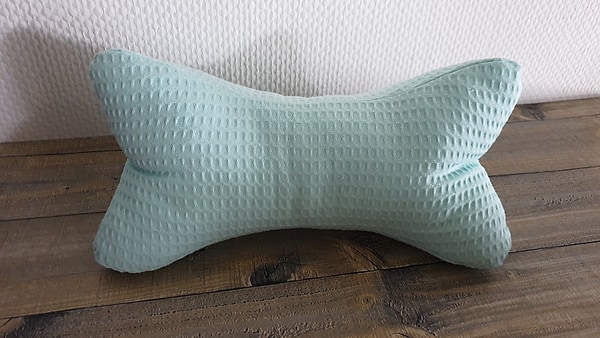 Leseknochen Nackenkissen Lesekissen Waffelpique Waffel mint hell W1196
