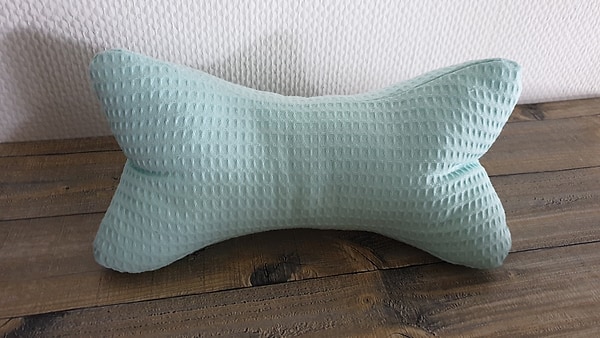 Leseknochen Nackenkissen Lesekissen Waffelpique Waffel mint hell W1196