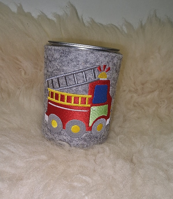 Spardose Kaffeekasse Feuerwehr Wollfilz W152