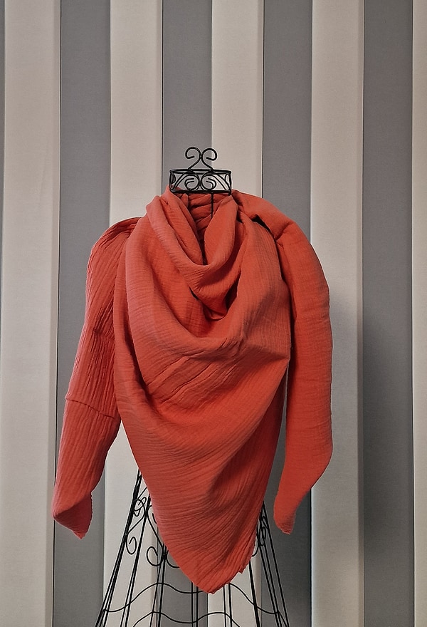 XXL Musselin Tuch Musselintuch Halstuch Schal Damen koralle W670