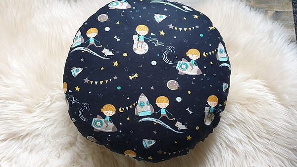 Bodenkissen Kindersitzkissen Sitzkissen Rakete Mond Sterne Weltraum W1204