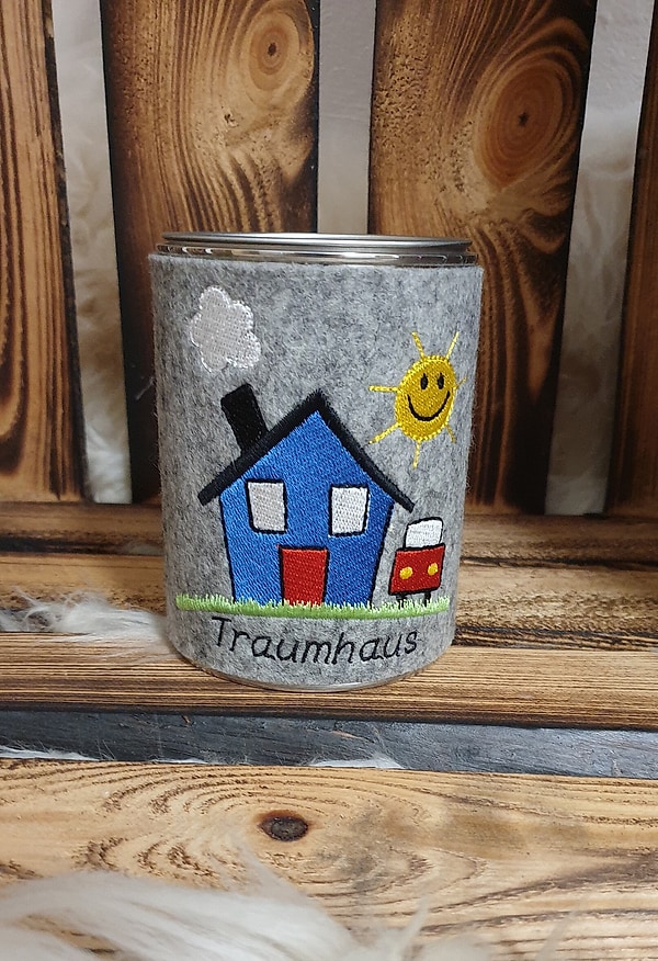 Spardose Traumhaus Haus Wollfilz W139