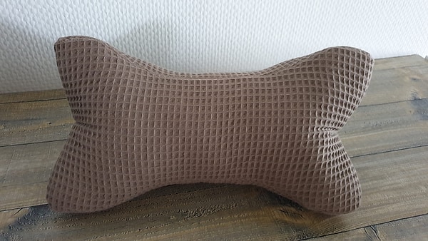 uLeseknochen Nackenkissen Lesekissen Waffelpique Waffel braun W1398