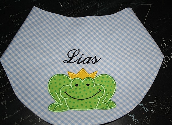 Halstuch Lätzchen Frosch Froschkönig mit Namen W228