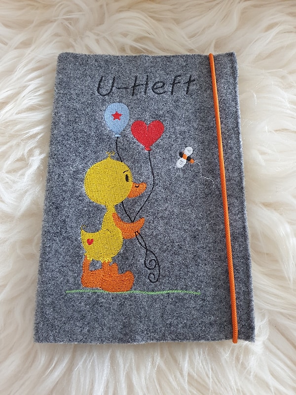 U-Heft Hülle Ente Entchen mit Namen W635