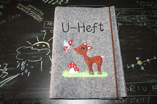 U-Heft Hülle Reh mit Namen W649
