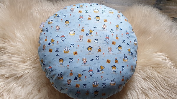 Bodenkissen Kindersitzkissen Sitzkissen kleine Piraten hellblau W1226