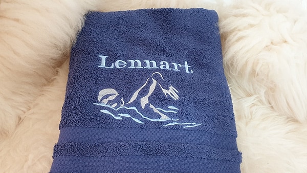 Handtuch Schwimmer mit Namen bestickt W333
