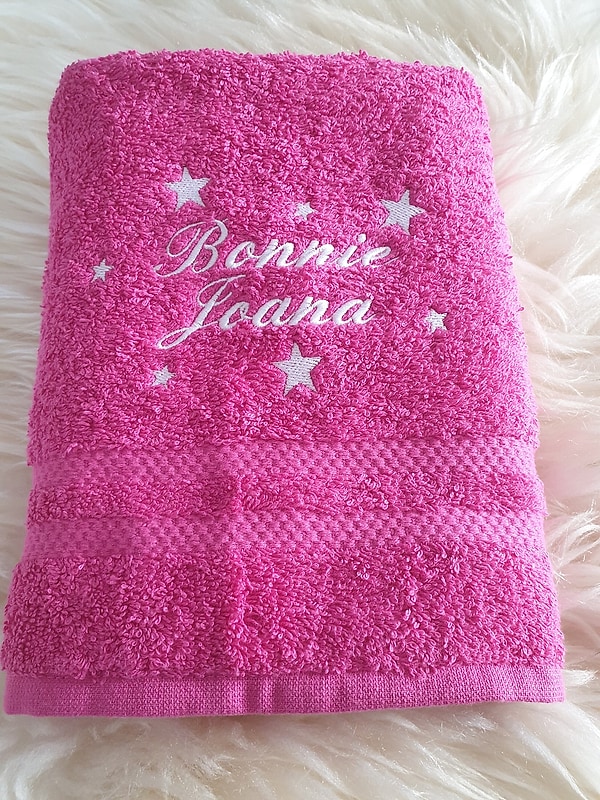Handtuch Sterne #4 mit Namen bestickt W353