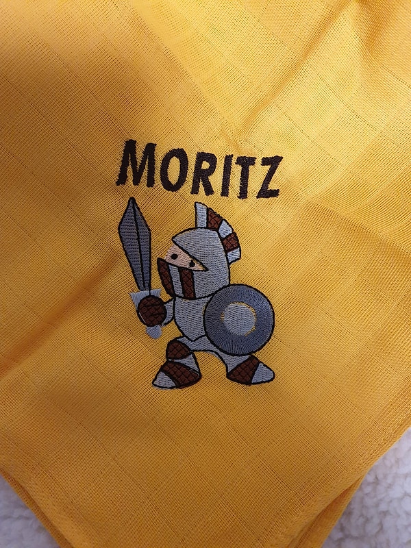 Mullwindel Spucktuch Ritter mit Namen W218