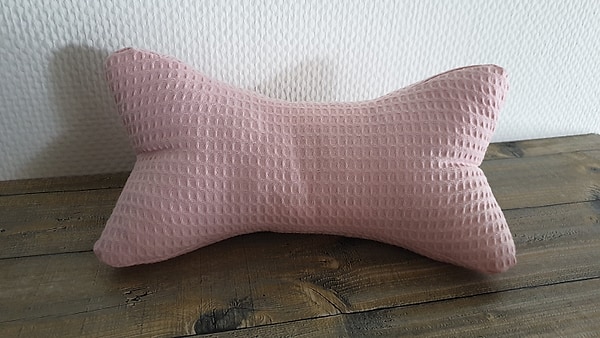 Leseknochen Nackenkissen Lesekissen Waffelpique Waffel rosa hell W1396