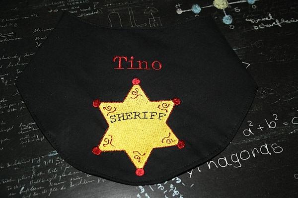 Halstuch Lätzchen Sheriff Sheriffstern Stern mit Namen W233