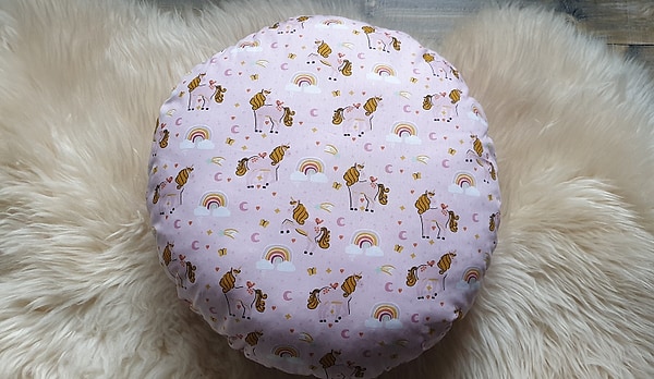 Bodenkissen Kindersitzkissen Sitzkissen Einhorn Regenbogen rosa W1316