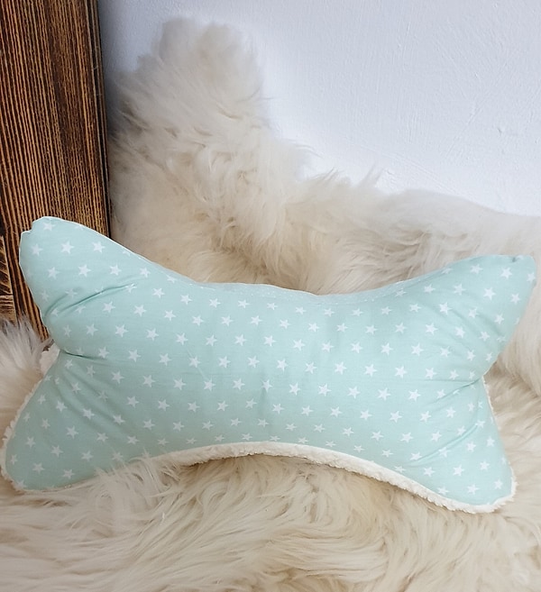Leseknochen Nackenkissen Relaxkissen mint Sterne Punkte WW1110