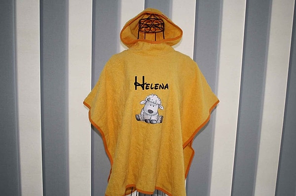 Badeponcho Poncho Schaf mit Wunschnamen W621