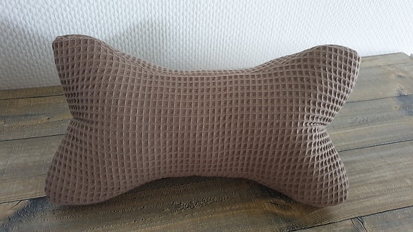 uLeseknochen Nackenkissen Lesekissen Waffelpique Waffel braun W1398